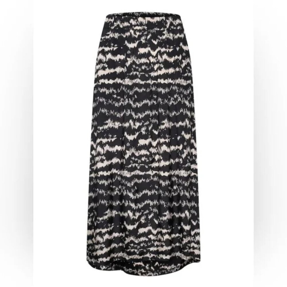 KAFFE Scandi Graphic Print A-Line Skirt with Pockets - 4 / 36 EU  - NWT